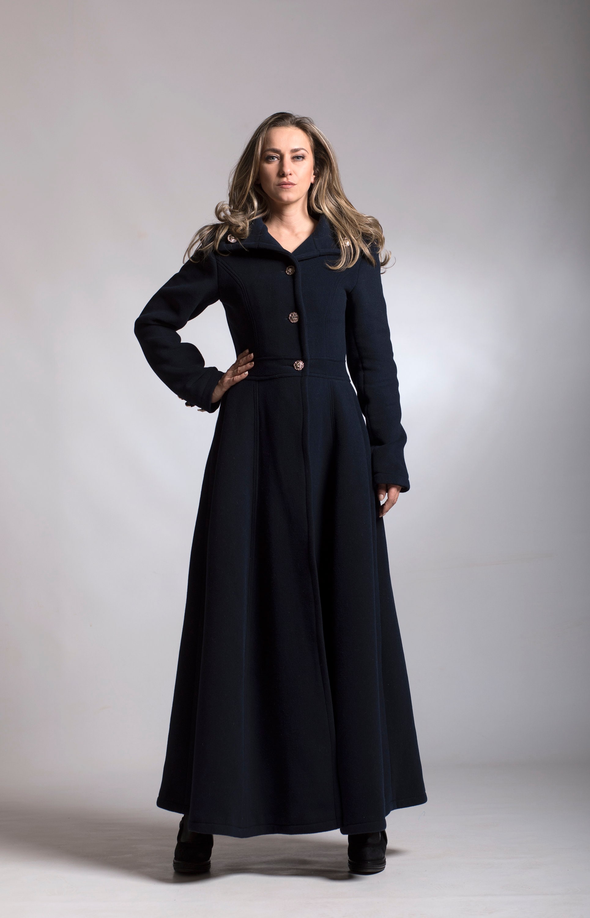 Fitted maxi cheap coat