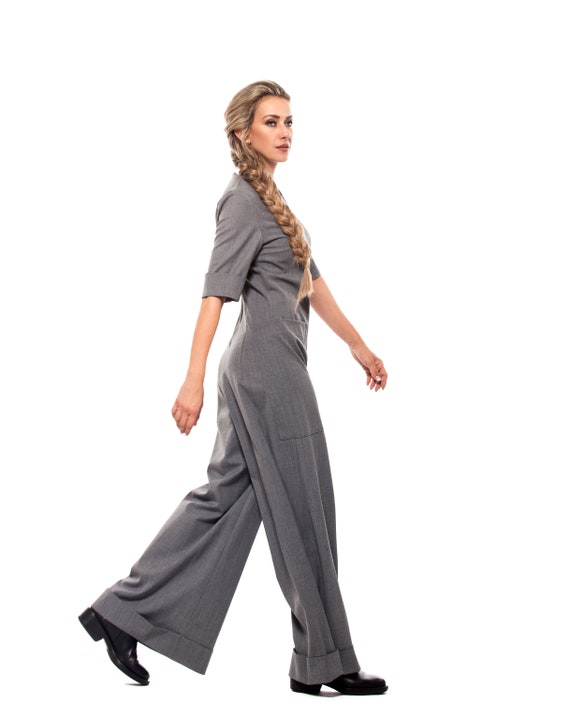 plus size gray jumpsuit