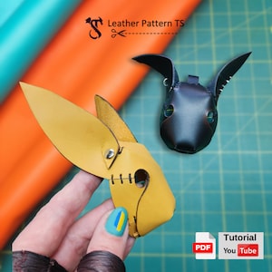 Rabbit Leather Keychain Pattern: Beginner DIY Template (PDF)
