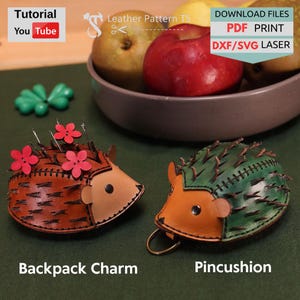 Hedgehog Leather Pattern: DIY Pincushion & Pendant (PDF + Laser Cutting)