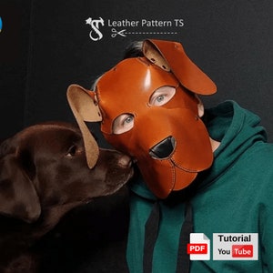 Leather Dog Mask Pattern: DIY Pet Play Puppy Hood (PDF Pattern)