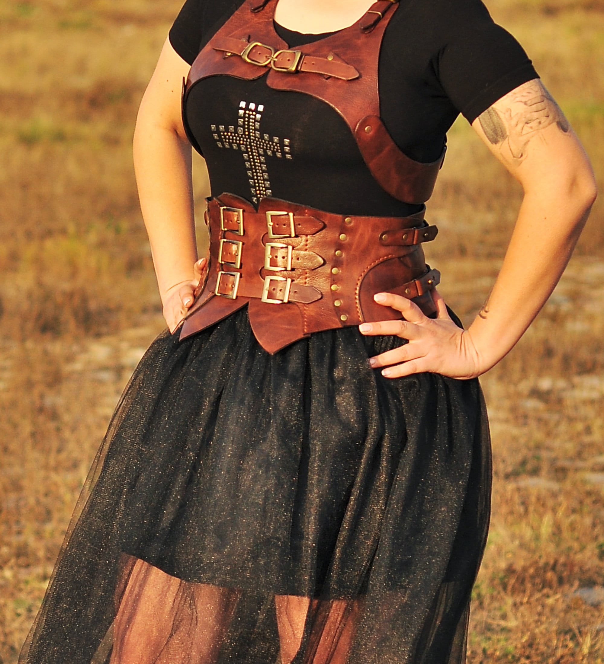 Brown Leather Corset Gothic Corset Waist Training Corset Etsy