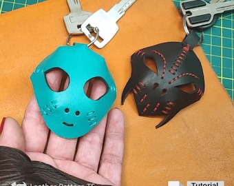 Aliens Leather Keychain Pattern: PDF Template + Video Tutorial