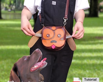 Leather Dog Walking Bag Pattern: Treat Pouch & Waste Bag Dispenser (PDF)