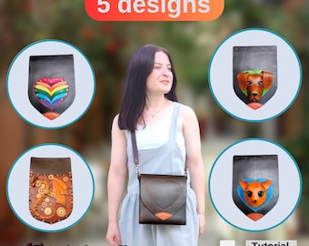 Transformer Leather Bag Pattern Set – 5 Interchangeable Designs (PDF Pattern)