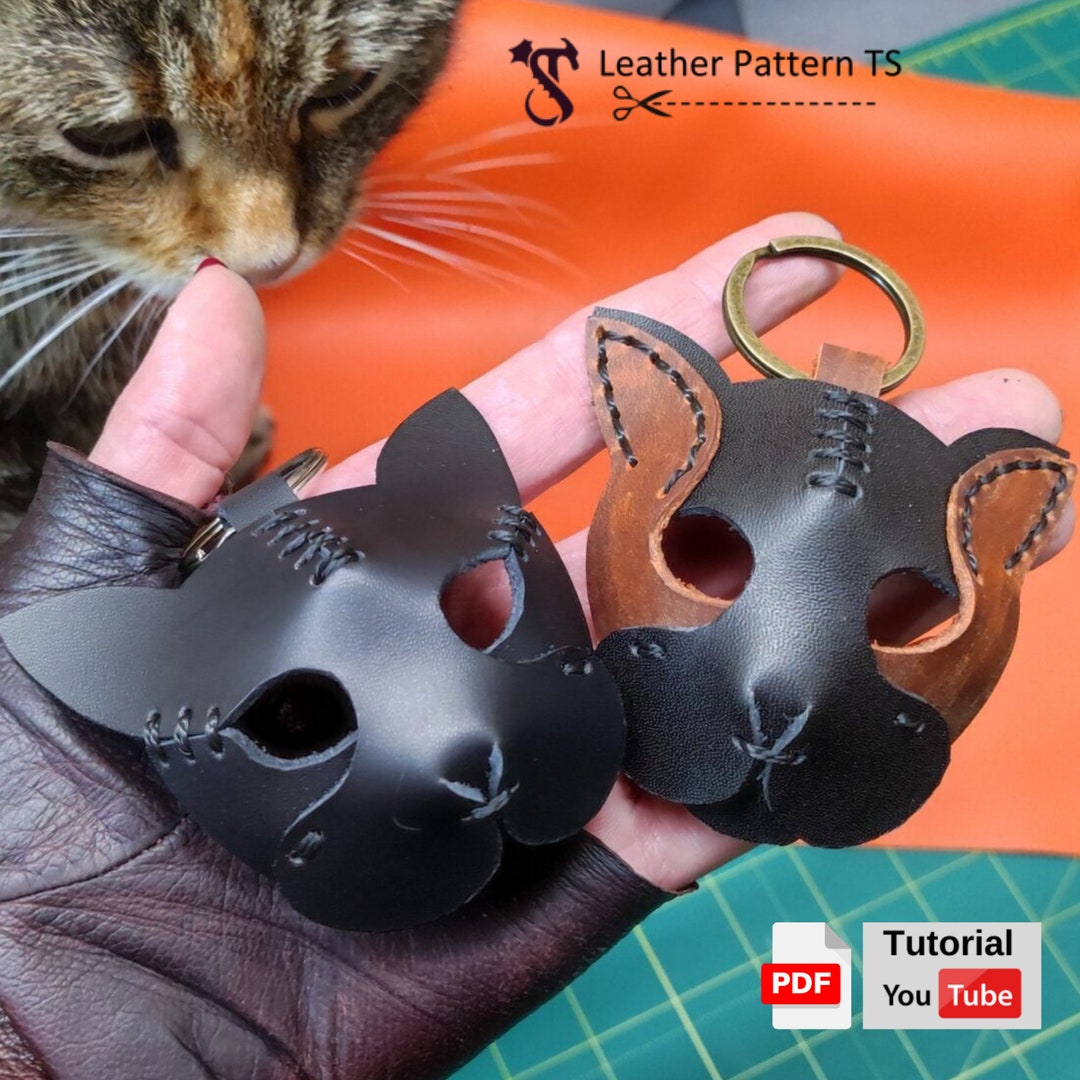 Leather Pattern Dog Keychain, PDF