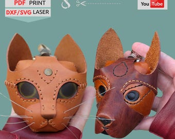 Leather Cat & Dog Wallet Pattern Set - Laser Cut ,PDF (Download)