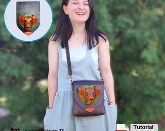 Dog Leather Bag Lid Pattern: Interchangeable Design (PDF)