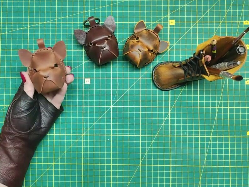 Leather Bulldog Pattern PDF Download DIY Dog Leather Etsy