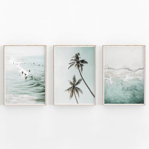 Set of 3 Prints, Beach Prints, Tropical Nature Wall Art, PRINTABLE Art, Photography, Printable Wall Decor, Poster