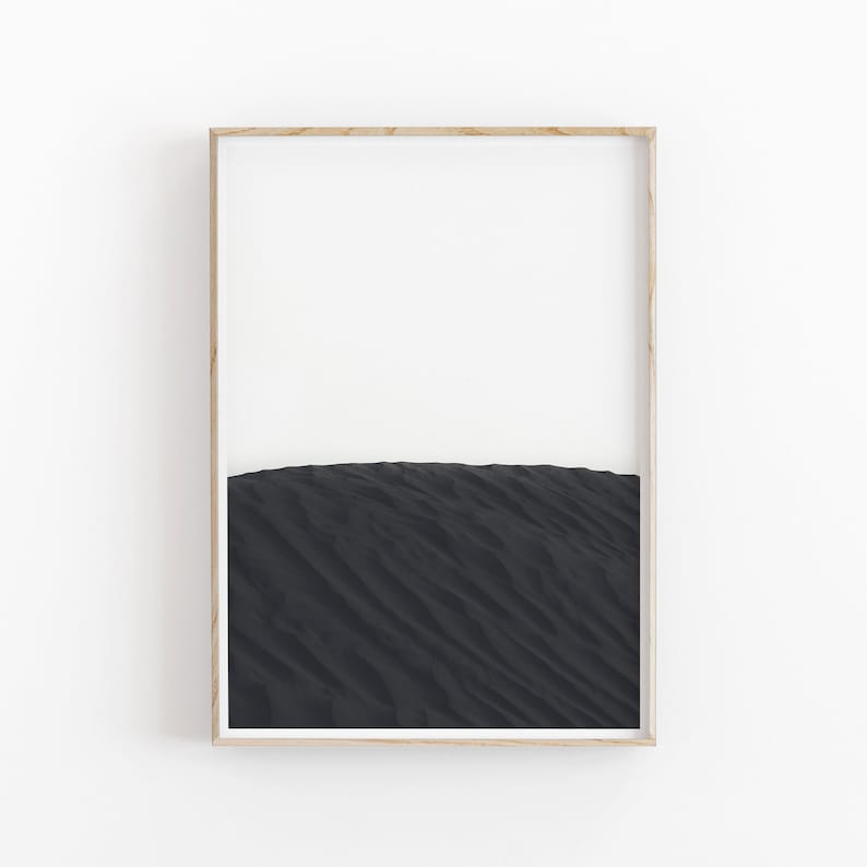 Desert Print Black and White Art INSTANT DOWNLOAD Modern Etsy
