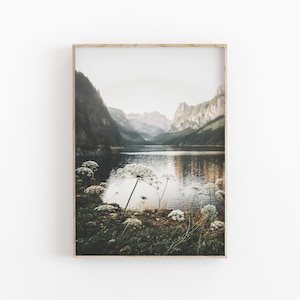 Nordic Landscape Print, Mountains Lake Wall Art, PRINTABLE Art, Photography, Printable Wall Decor, Poster