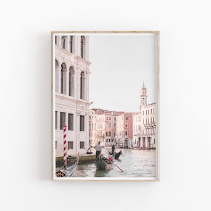 Pink Venice Print, Italy Travel Wall Art, PRINTABLE Art, Photography, Printable Wall Decor, Poster