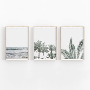 Set of 3 Prints, Beach Prints, Nature Print, Printable Art, INSTANT DOWNLOAD, Modern Minimalist Poster, Printable Wall Decor image 1