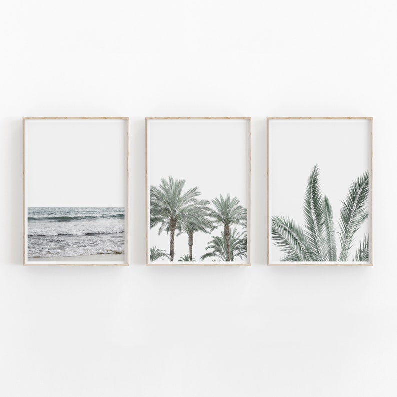 Set of 3 Prints, Beach Prints, Nature Print, Printable Art, INSTANT DOWNLOAD, Modern Minimalist Poster, Printable Wall Decor image 1