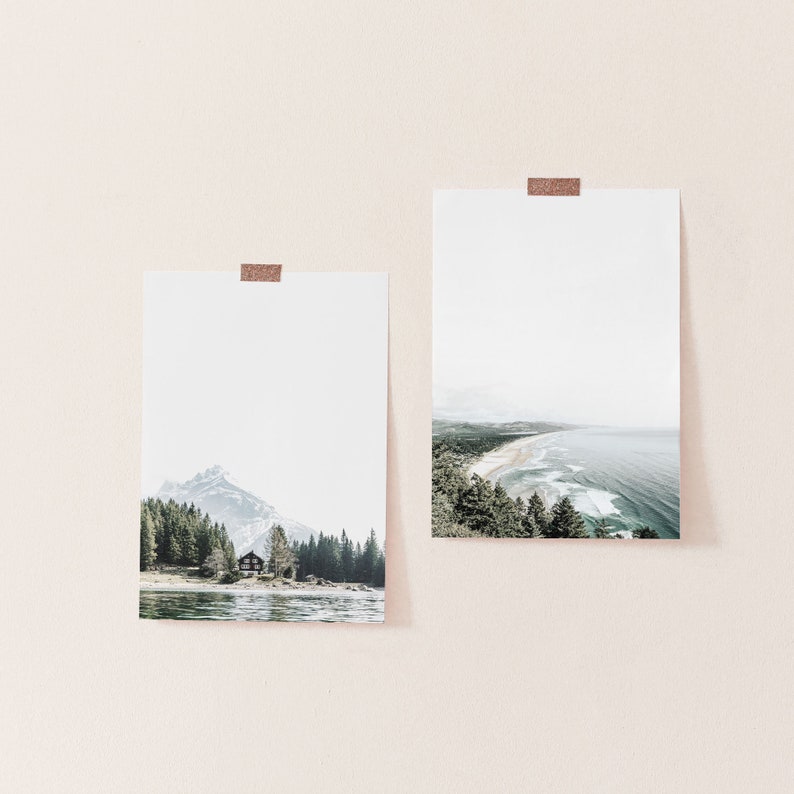 Nature Print Set of 2 Instant Art INSTANT DOWNLOAD Modern | Etsy