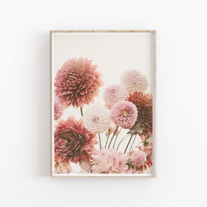 Dahlia Print, Fall Flowers Wall Art, PRINTABLE Art, Photography Printable Wall Decor, Poster