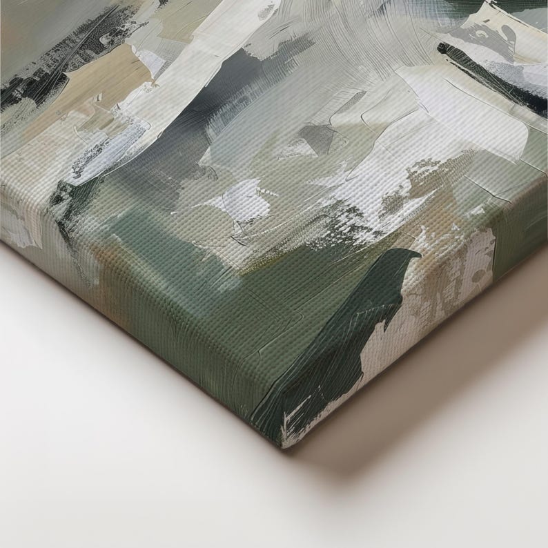 Abstract Green Art Print Set of 3 | Acrylic Painting | Modern ...