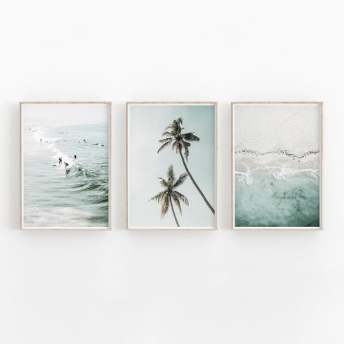 Beach Print Set of 3 Ocean Print Printable Art INSTANT Etsy