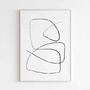 Abstract Print, Line Drawing Print, Printable Art, INSTANT DOWNLOAD ...