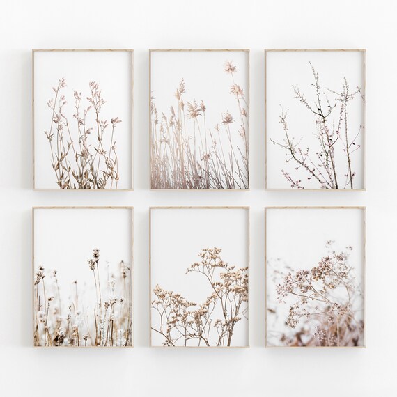 Botanical Print Set of 6 Farmhouse Print Printable Art | Etsy