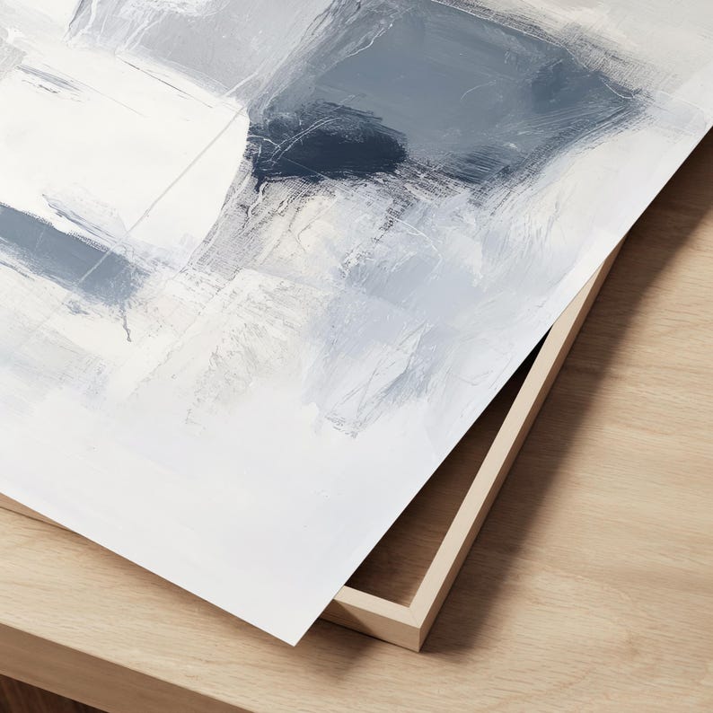 Pry Abstract Abstract Blue Art Print Set of 2 | Square Contemporary Style Painting ...