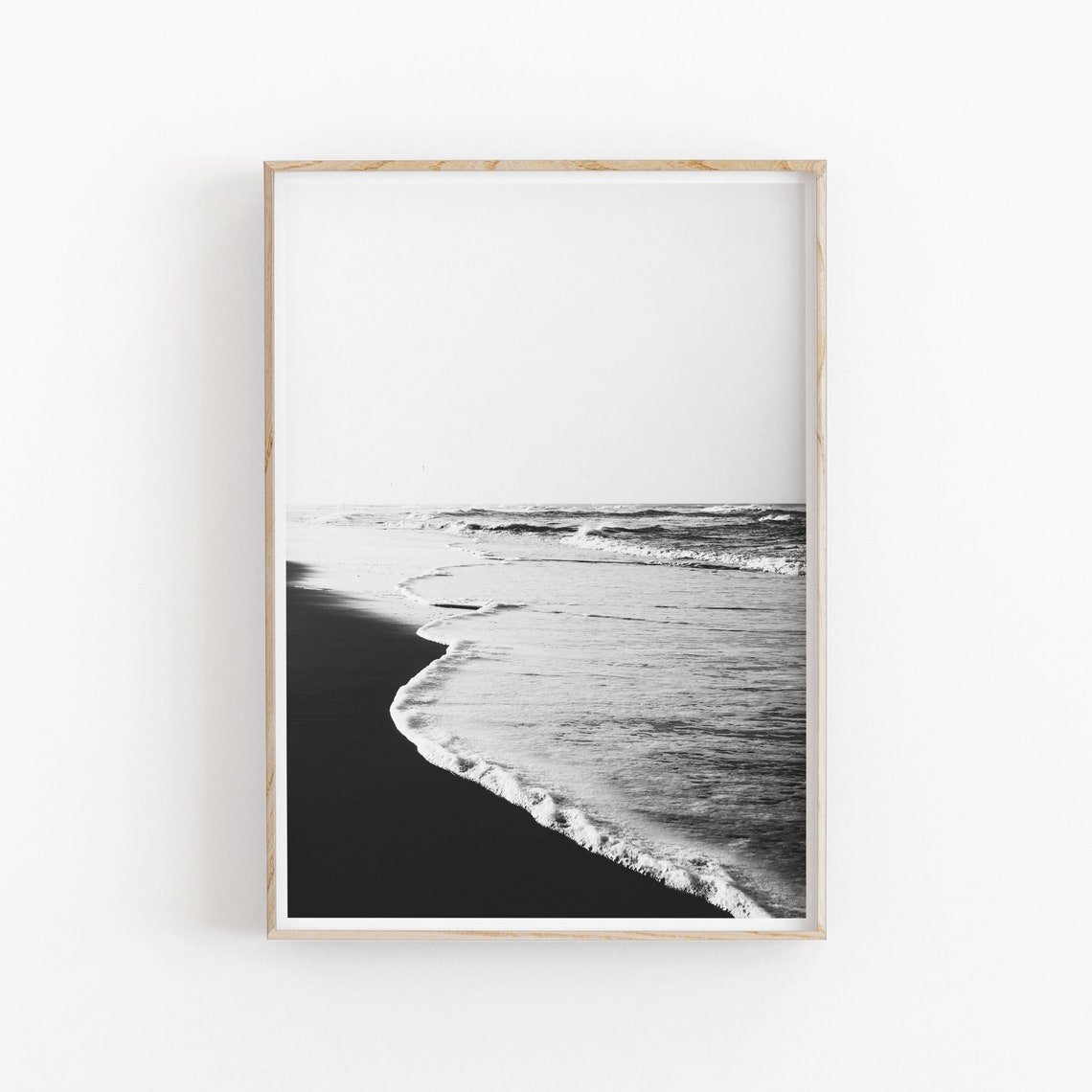 Beach Print Black and White Art INSTANT DOWNLOAD Modern Etsy