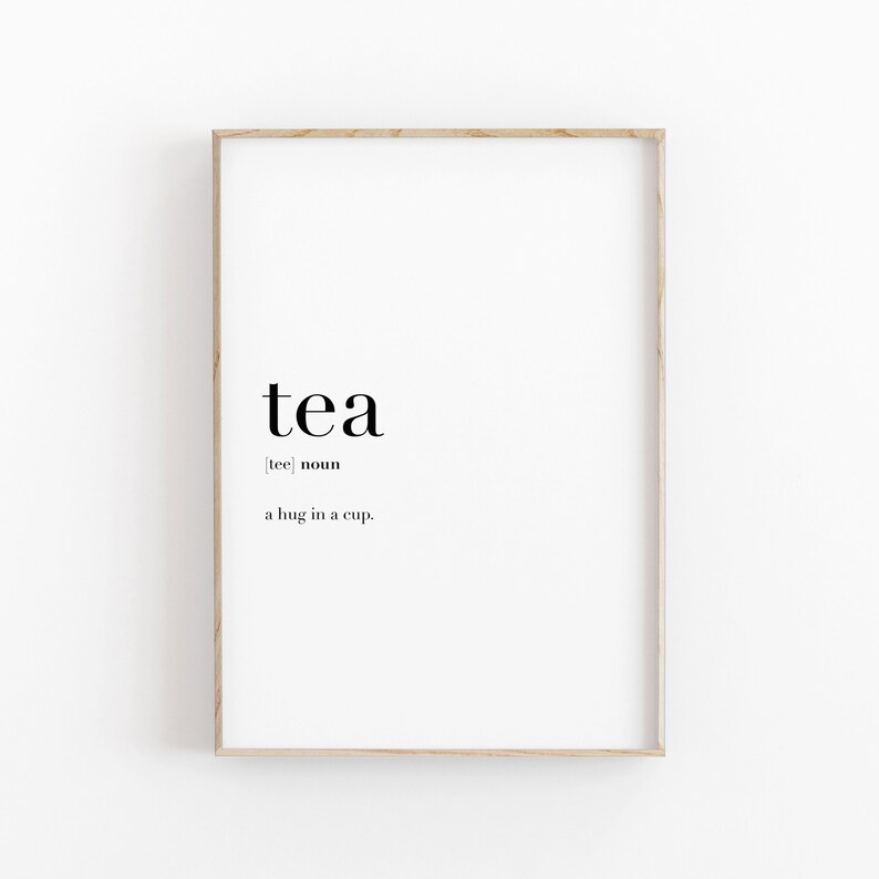 Tea Definition Quote Printable Typography Art INSTANT Etsy