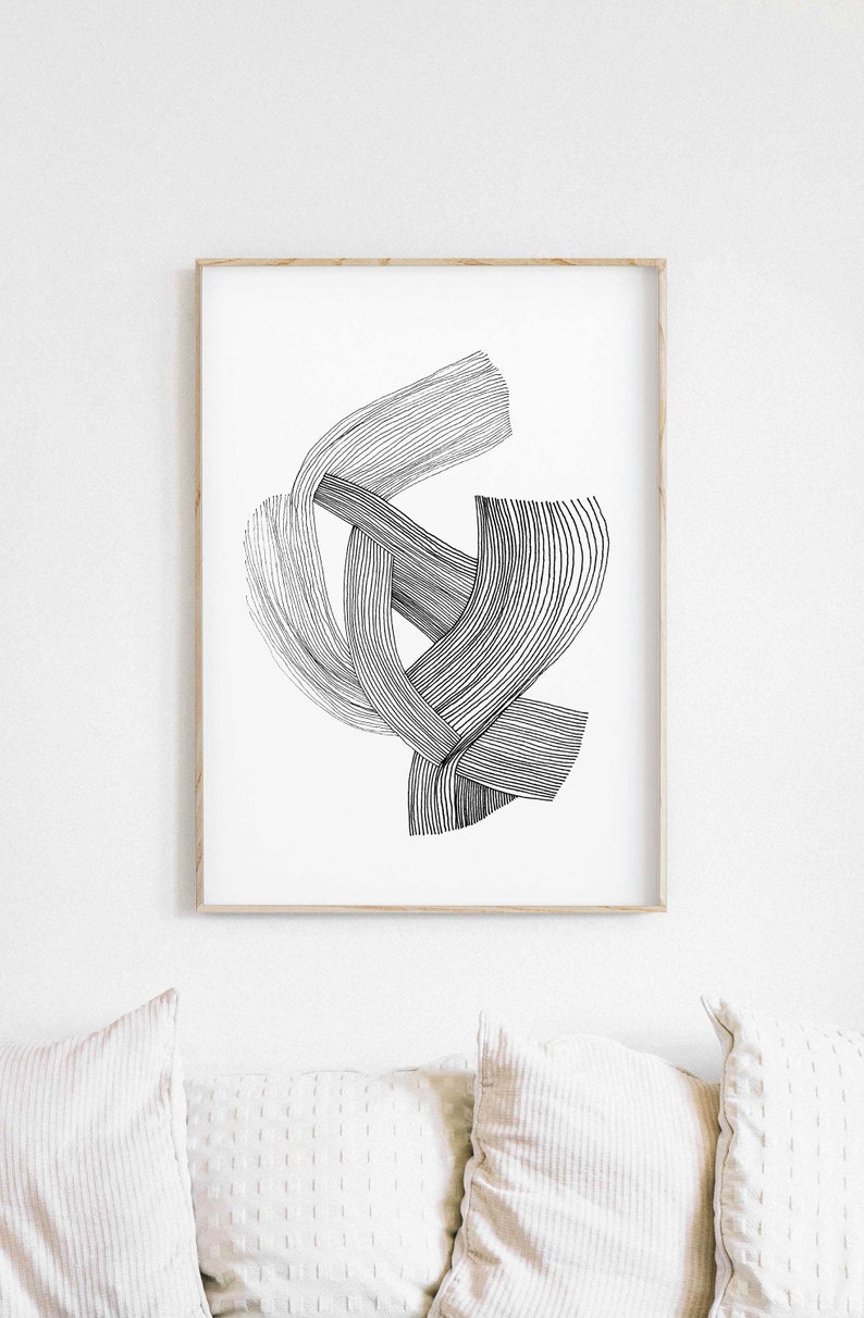 Line Art Set of 2 Abstract Print Printable Art INSTANT Etsy
