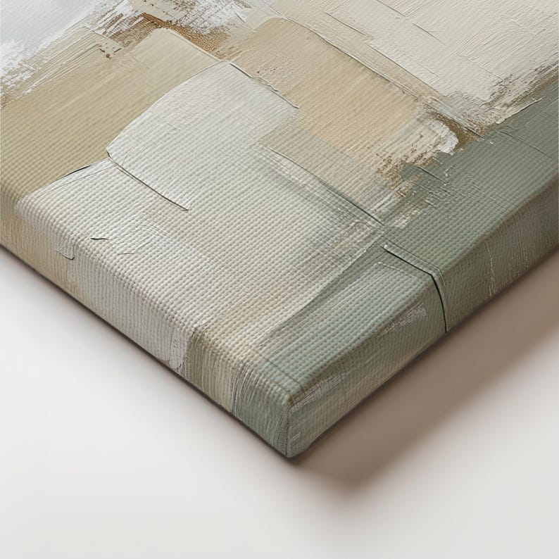 Abstract Sage Green and Beige Art Print | Acrylic Painting | Modern ...