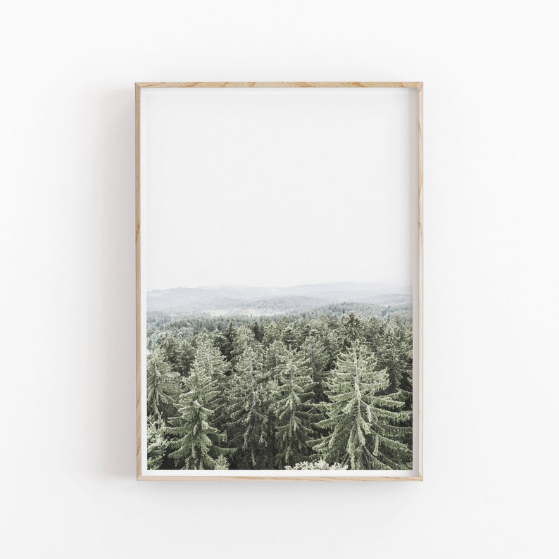 Nature Print 3er Set, Pine Trees Print, druckbare Kunst, INSTANT DOWNLOAD, modernes minimalistisches Poster, druckbare Wanddekoration Bild 8