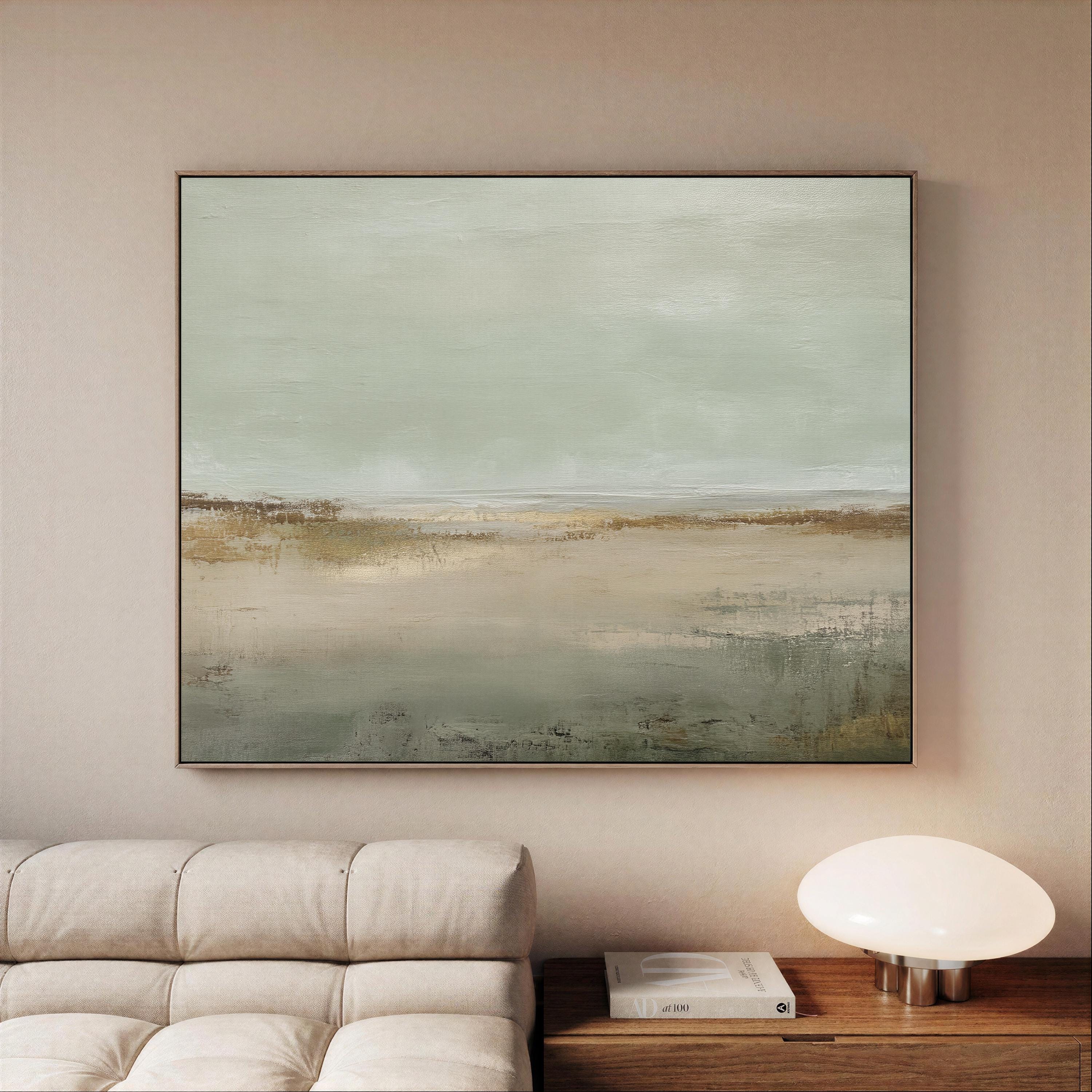 Abstract Sage Green and Beige Art Print | Acrylic Painting | Modern ...