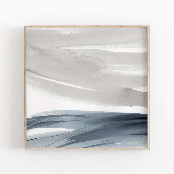 Blue Grey Wall Art Etsy