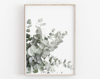 Impresión de eucalipto, arte mural botánico, arte IMPRIMIBLE, fotografía, decoración de pared imprimible, póster