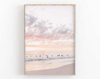 Strand Druck, Surfer Druck Instant Art, SOFORTIGER DOWNLOAD, Modernes minimalistisches Poster, druckbares Wanddekor