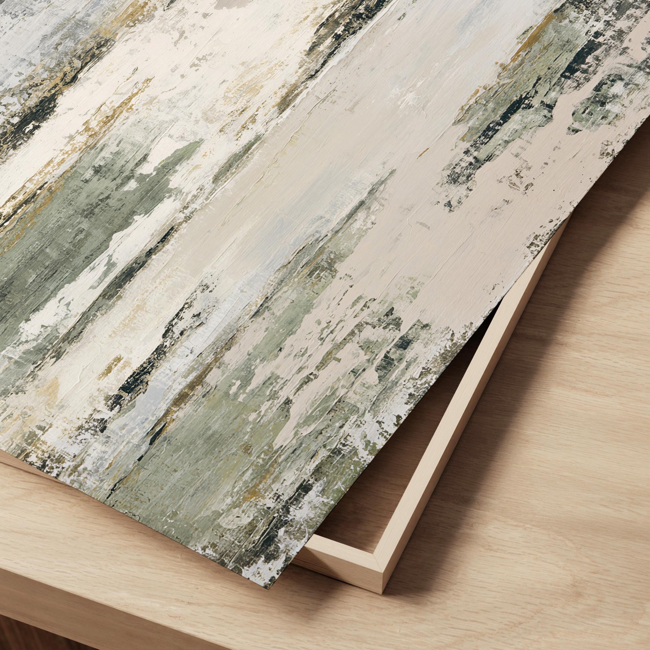 Abstract Sage Green and Beige Art Print Set of 2 | Acrylic Painting ...