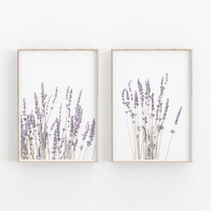 Lavender Print Set of 2 Wall Art, Botanical Print, PRINTABLE Art, Printable Wall Decor, Poster