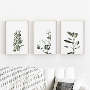 Botanical Print Set of 3, Botanical Print, Printable Art, INSTANT DOWNLOAD, Modern Minimalist Poster, Printable Wall Decor