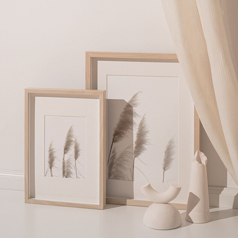 Modern Minimalist Poster Pampas Grass Print INSTANT DOWNLOAD Printable Wall Decor Botanical Print Set of 2 Printable Art