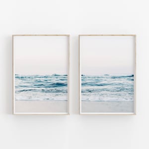 Beach Print Set of 2, Seascape Wall Art, PRINTABLE Art, Photography Printable Wall Decor, Poster