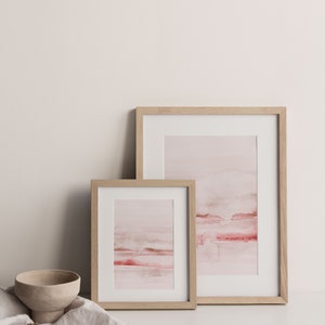 Blush Pink Painting Set of 2, Abstract Watercolor Print, Printable Art, INSTANT DOWNLOAD, Modern Minimalist Poster, Printable Wall Decor image 6