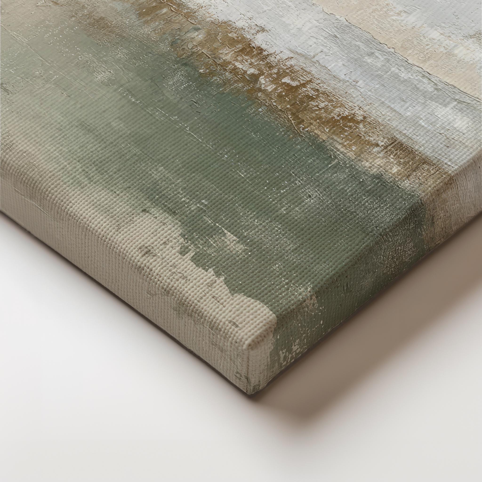 Neutral Sage Green Abstract Art Print | Square Acrylic Painting ...