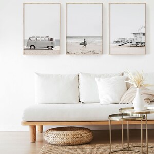 Juego de 3 impresiones, impresiones de playa de surfistas, arte mural de naturaleza, arte IMPRIMIBLE, decoración de pared con fotografía imprimible, póster imagen 2