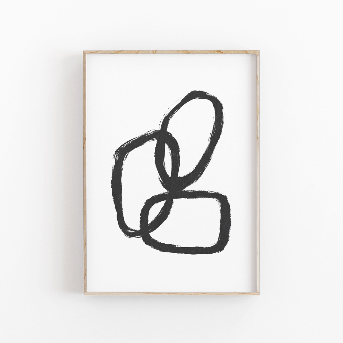 Abstract Print Black Ink Print Printable Art INSTANT Etsy