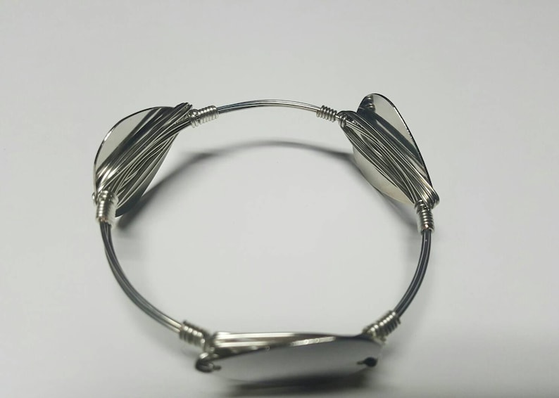 Guitar Pick Bracelet, Metal, Silver Etsy