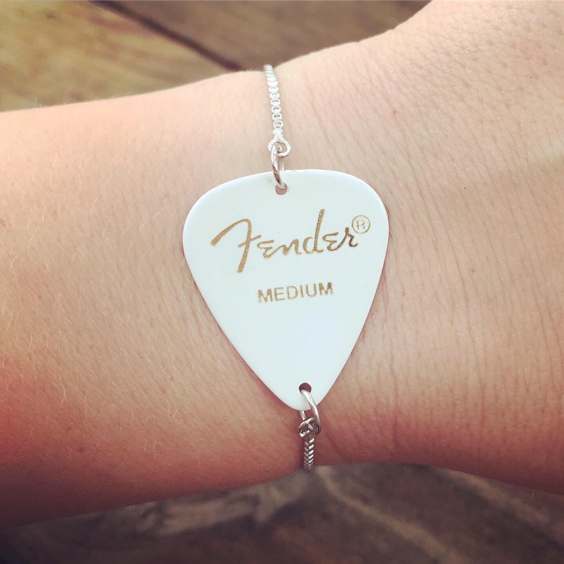 Adjustable guitar pick bracelet Etsy