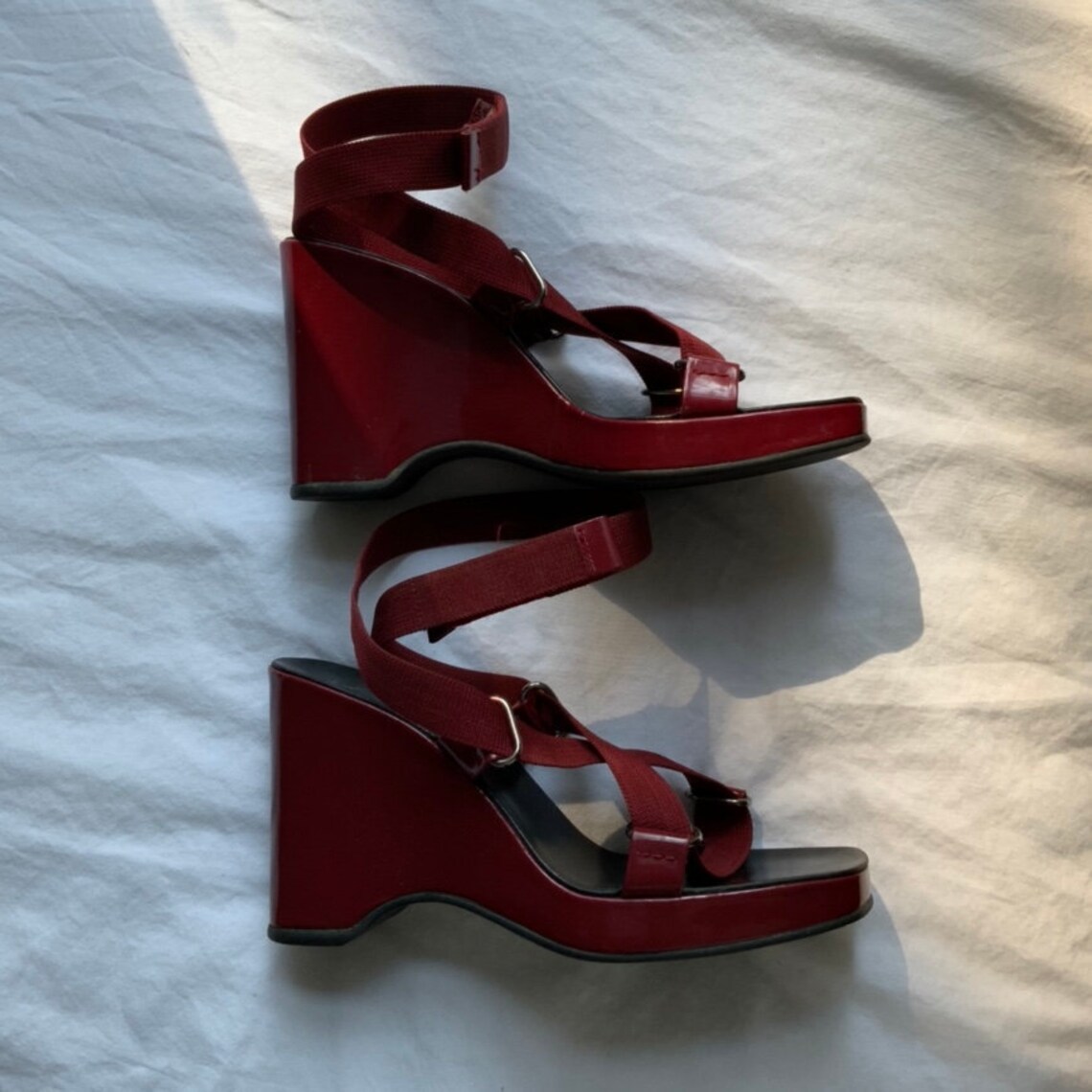 red gucci platform heels
