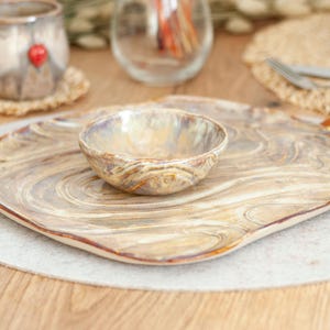 Ceramic serving platter, Handmade carved texture cheese board, Appetizer charcuterie pottery relief plate, Family dinner table setting decor