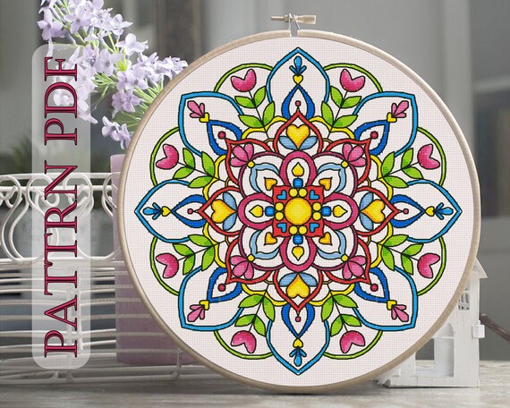 Cross Stitch Pattern Mandala mandala chart mandala pattern | Etsy