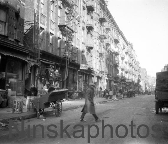 1926 Elizabeth Street, Manhattan, New York City, Nolita, NYC Street Scene, by J. Dearden Holmes 1920s antique photo reprint - Vintage Photo